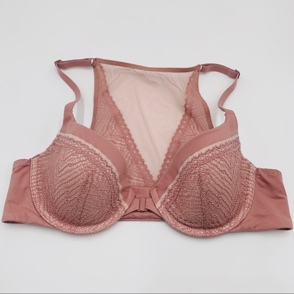 Victoria’s Secret Pink Lace Racerback Demi Bra 34B - Picture 2 of 10